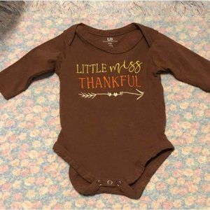 Little Miss Thankful long sleeve Body Suit Size 6 Months